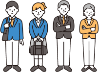 社会人グループのイラスト
